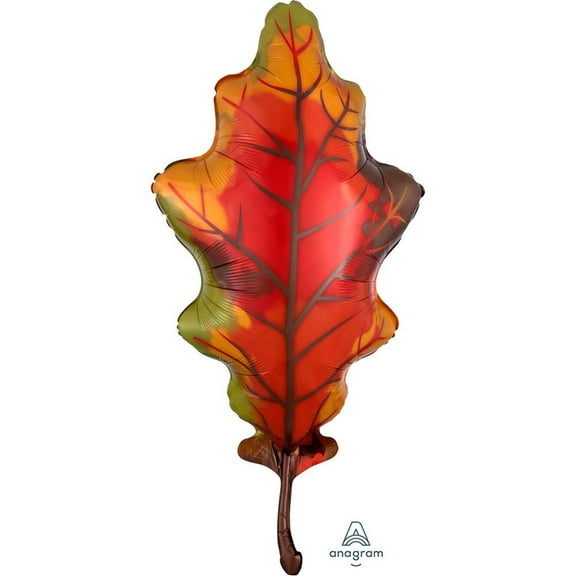 42 inch Fall Oak Leaf Foil Mylar Balloon - Party Supplies Decorations