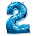 thumbnail image 1 of 42 inch Number 2 - Blue Foil Mylar Balloon - Party Supplies Decorations, 1 of 2