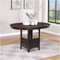 thumbnail image 1 of 42 inch Square Extension Dining Table in Chestnut, Solid Wood and MDF Construction, 1 of 7