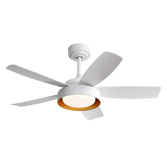 42-inch White Ceiling fan with Light & Remote Color Changing Reverse Airflow Ceiling Fan