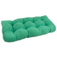thumbnail image 1 of 42-inch by 19-inch U-Shaped Micro Suede Polyester Tufted Settee/Bench Cushion-Color:Emerald, 1 of 2