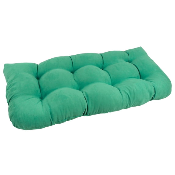 42-inch by 19-inch U-Shaped Micro Suede Polyester Tufted Settee/Bench Cushion-Color:Emerald