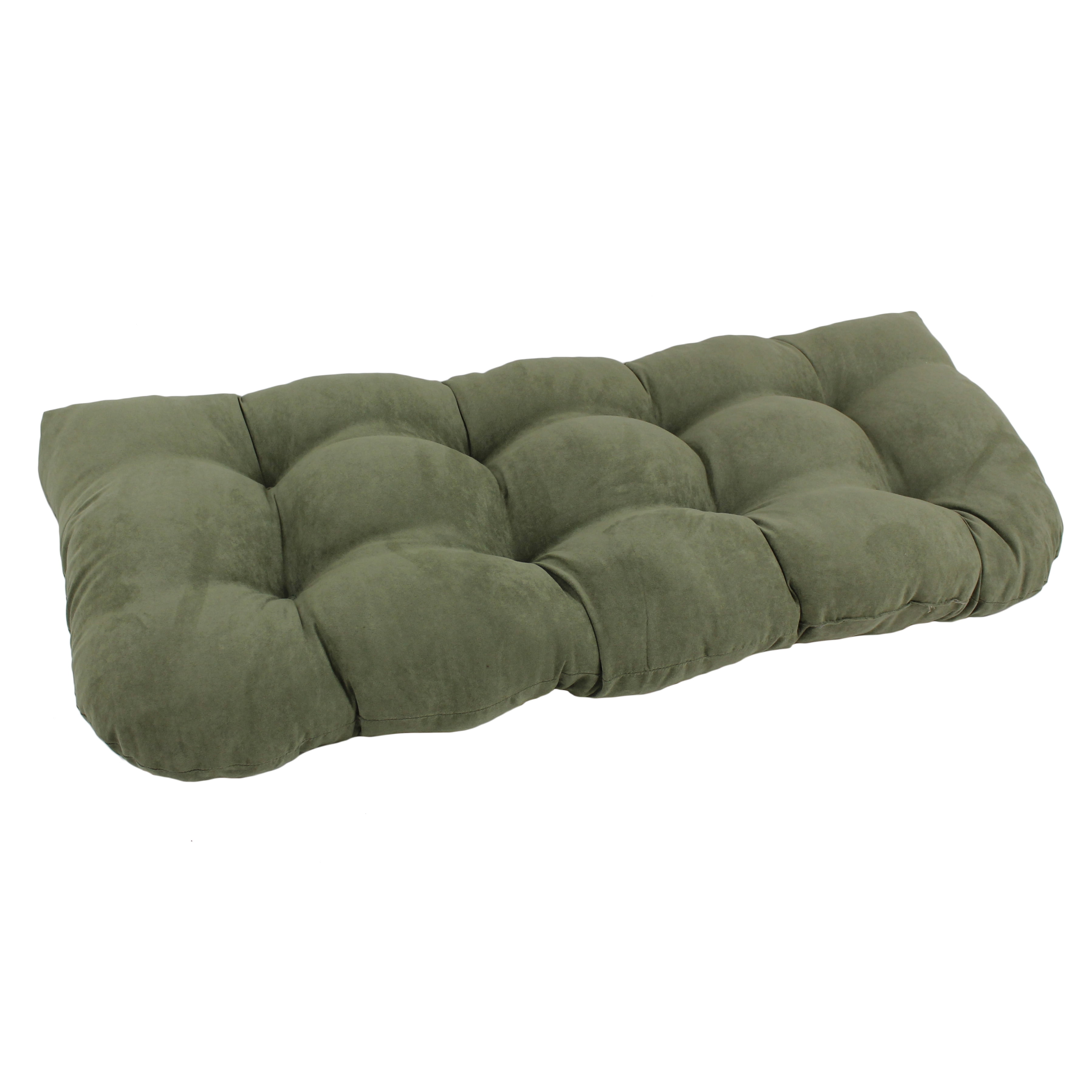 42 inch by 19 inch U Shaped Micro Suede Polyester Tufted Settee Bench Cushion Sage Walmart