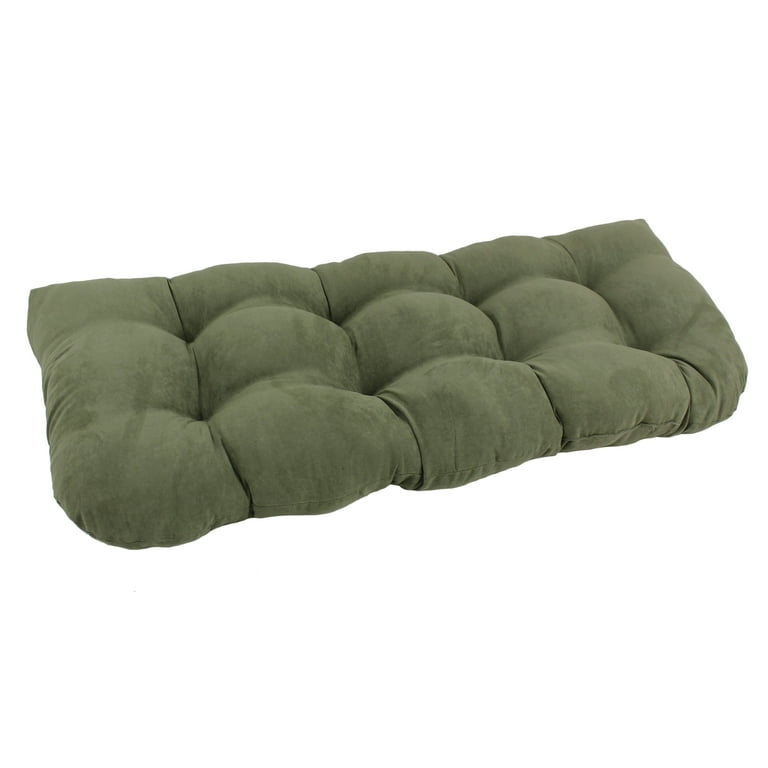 42 inch by 19 inch U Shaped Micro Suede Polyester Tufted Settee Bench Cushion Sage