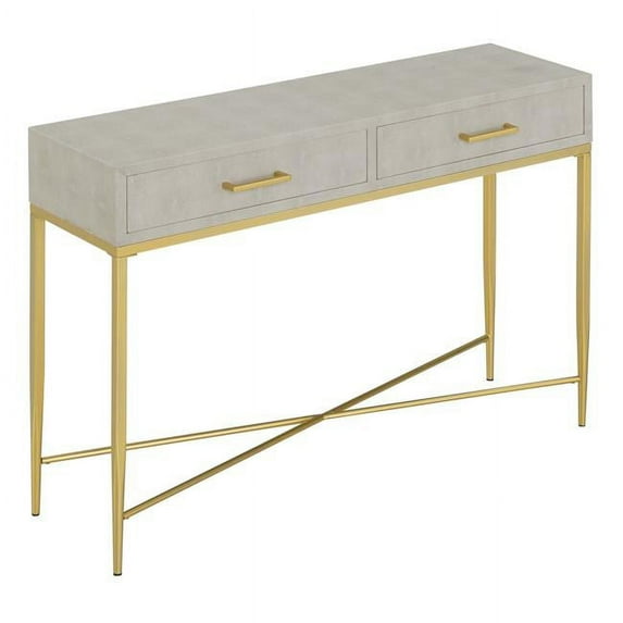 42 x 12 x 30 in. Ashley Console Table, Beige & Gold