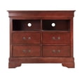 thumbnail image 1 of 42 x 18 x 35 in. Louis Phillipe 4 Drawer Chest, Cherry, 1 of 1