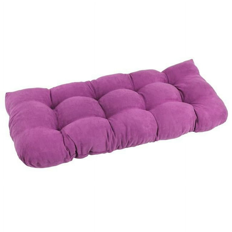 42 x 19 in. U Shaped Microsuede Tufted Settee Bench Cushion Ultra Violet