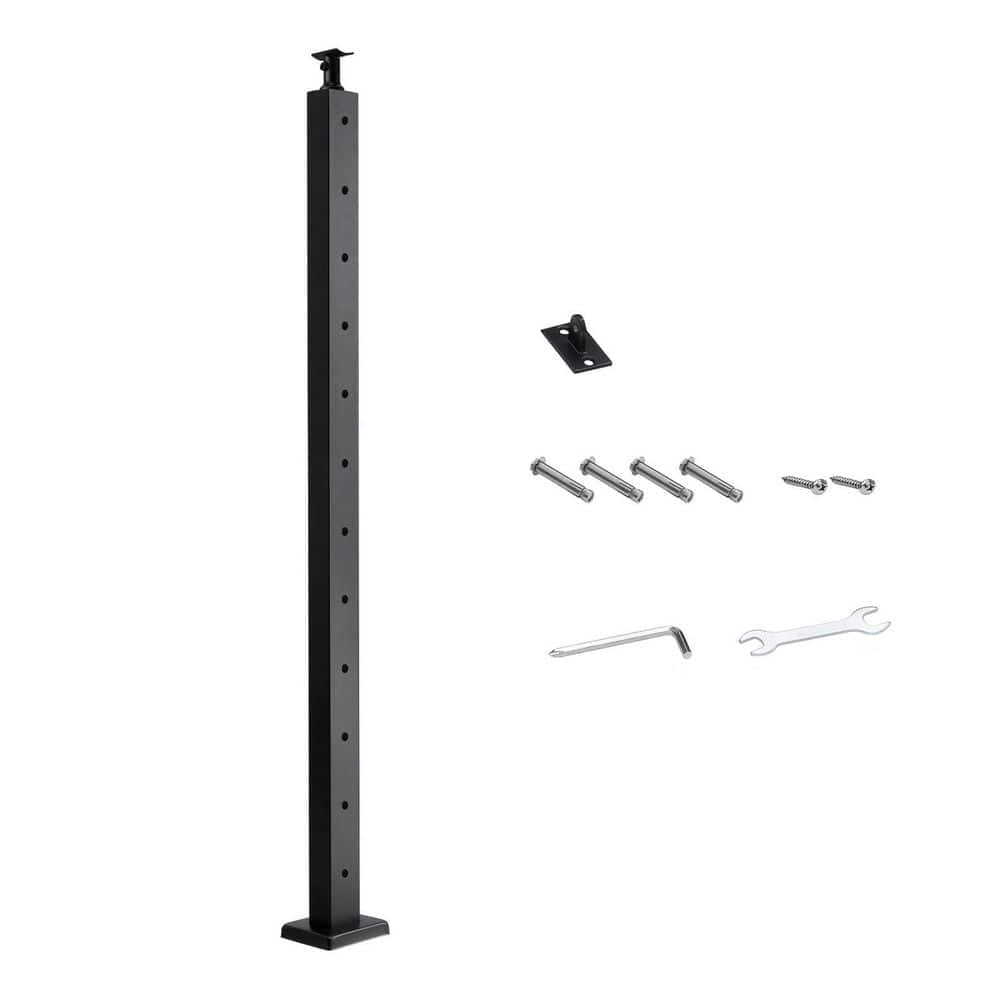 42 x 2 x 2 in. Cable Railing Post, Stainless Steel Deck & Stair Posts ...