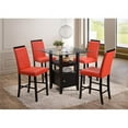 thumbnail image 1 of 42 x 21 x 17 in. Parson Chairs, Cappuccino & Red - Set of 2, 1 of 1