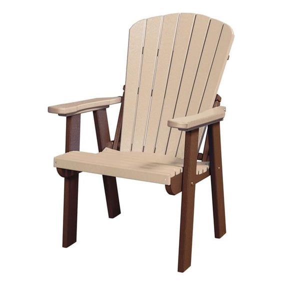 42 x 24.5 x 21 in. Os Home & Office Model Fan Back Weatherwood Chair with Tudor Brown Base, Cedar