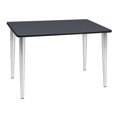 thumbnail image 1 of 42" x 24" Kahlo Tapered Leg Table- Grey/ Chrome, 1 of 4