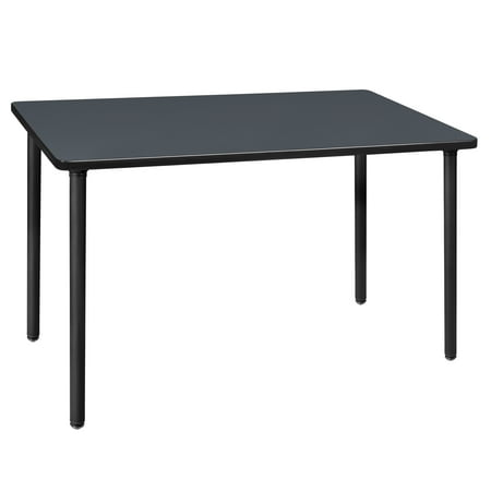 Regency Kee 42 x 24 in. Folding Training Seminar Table- Grey Top, Black Legs