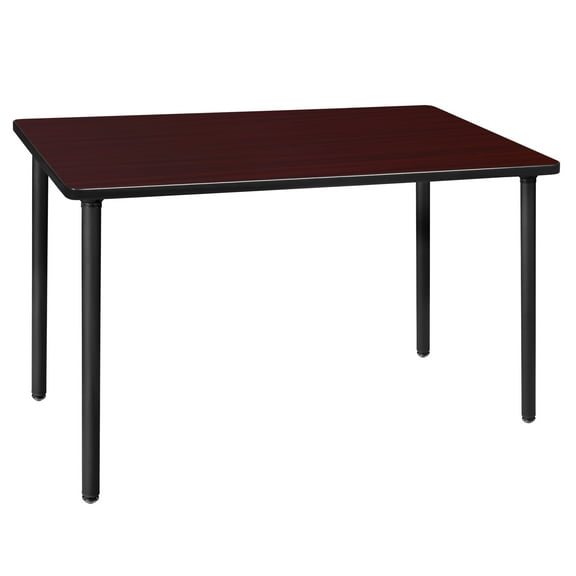 Regency 42" x 24" Kee Folding Training Table- Mahogany/ Black