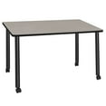 thumbnail image 1 of Regency 42 x 24 in. Mobile Training Seminar Table- Maple Top, Black Legs, 1 of 6