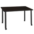 thumbnail image 1 of 42" x 24" Kee Mobile Training Table- Mocha Walnut/ Black, 1 of 4