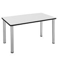 thumbnail image 1 of 42" x 24" Kee Training Table- White/ Chrome, 1 of 8