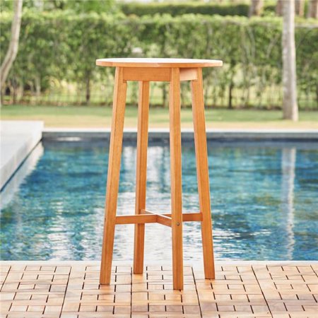 42 x 24 x 24 in. Natural Wood Round Bar Table