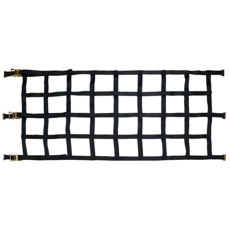 42" x 82" Heavy Duty Cargo Net with Ratchets & E-Track Fittings