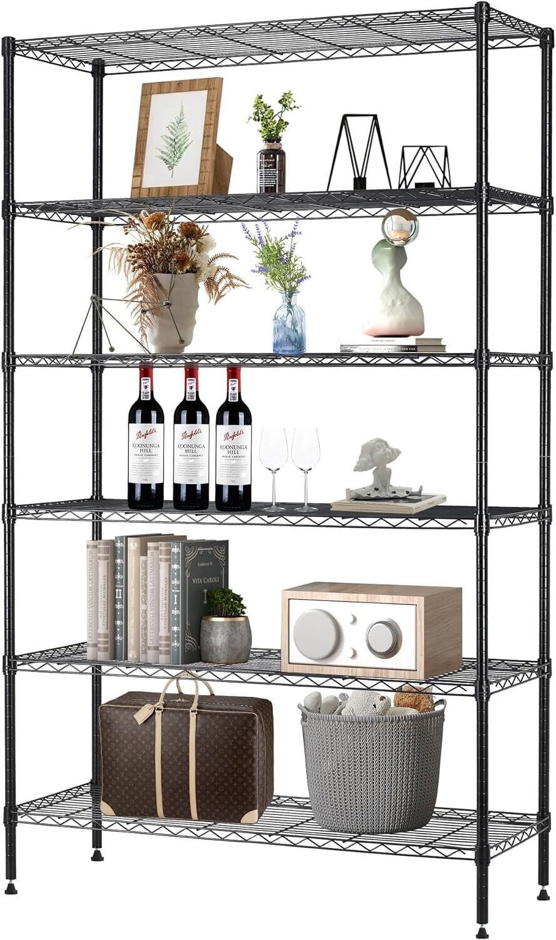 42"x16"x72" 6-Shelf Wire Shelving Unit, Heavy Duty Metal Storage