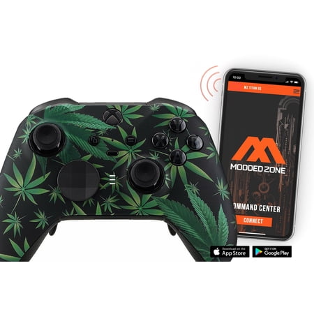 420 Black SMART Xbox One ELITE 2 Series Custom Rapid Fire Modded Controller. FPS mods. COD Warzone