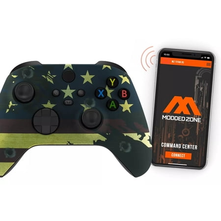 American Flag Xbox One X SMART Custom Rapid Fire Modded Controller. FPS mods. COD Warzone