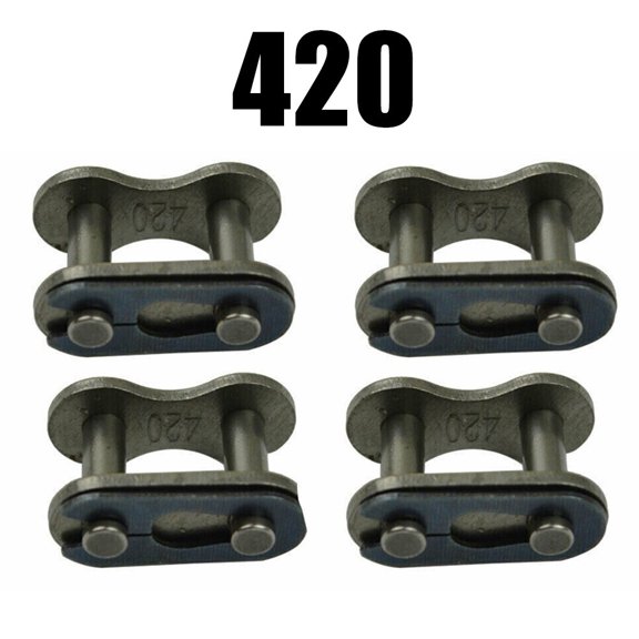 420 Chain Master Connecting Links for ATV Motocross Scooter, Metal Drive Chain Connector Replacement Parts, 4-Pack