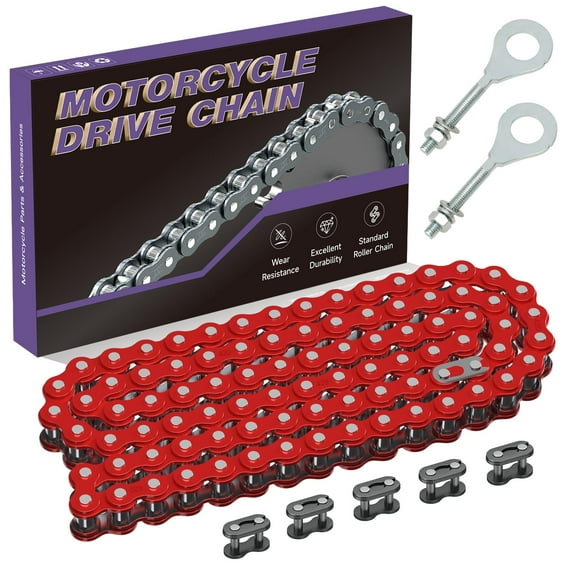 420 Chain Mini Bike Chain 90 Links Replacement for Coleman Mini Bike CT200U BT200X CT200U-EX Baja Warrior Massimo MB200 TrailMaster Predator 212 196cc 6.5hp Accessories Parts Chain Adjuster