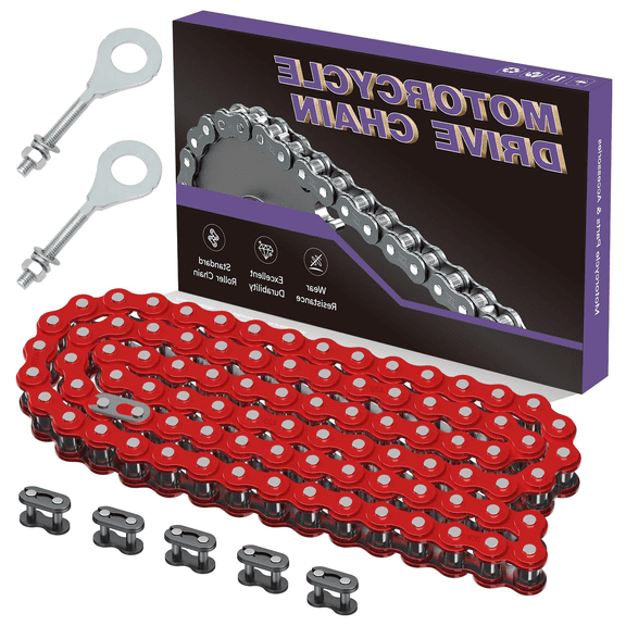 420 Chain Mini Bike Chain 90 Links Replacement for Coleman Mini Bike CT200U BT200X CT200U-EX Baja Warrior Massimo MB200 TrailMaster Predator 212 196cc 6.5hp Parts Chain Adjuster