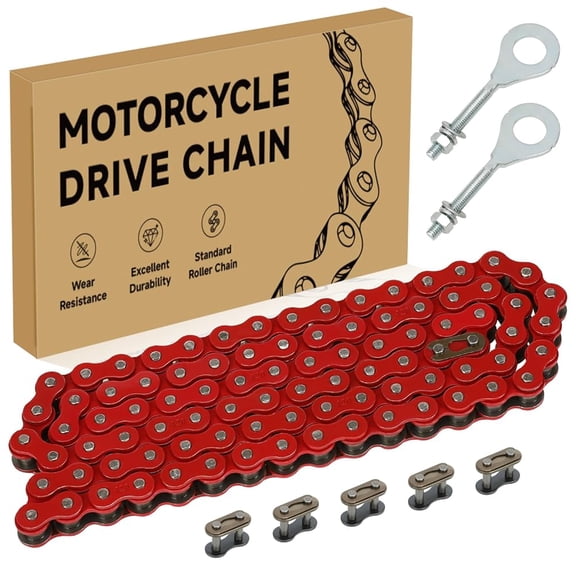 420 Chain Mini Bike Chain 90 Links Replacement for Coleman Mini Bike CT200U BT200X CT200U-EX Baja Warrior Massimo MB200 TrailMaster Predator 212 196cc 6.5hp Parts Chain Adjuster
