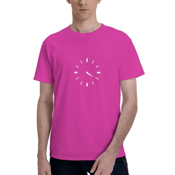 420 Clock Men'S Basic Short Sleeve T-Shirt Fuchusia Large