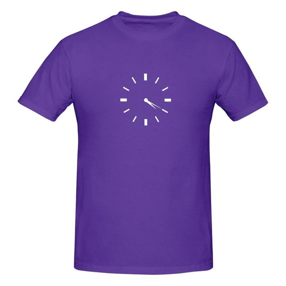 420 Clock Men'S Basic Short Sleeve T-Shirt Purple 5x-Large
