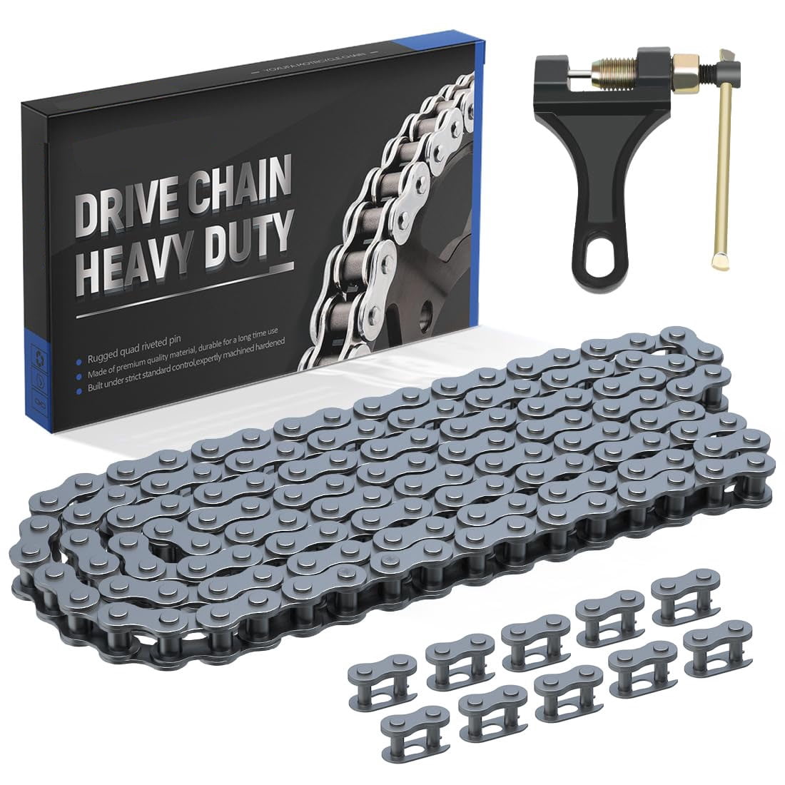 420 Motorcycle Chain 132 Links Fit For 50 70 90 110 125cc SSR TaoTao ...