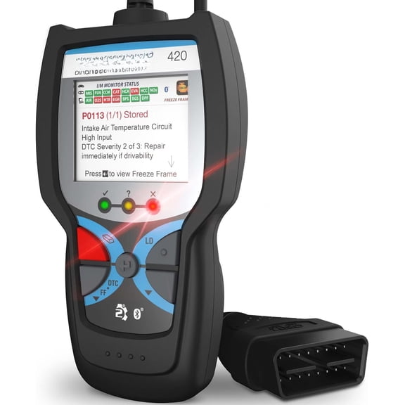 420 OBD2 Scanner Diagnostic Tool - Code Reader for - Clears Check Engine Light - Comes with OBD App IOS & - Works For 1996 & Newer