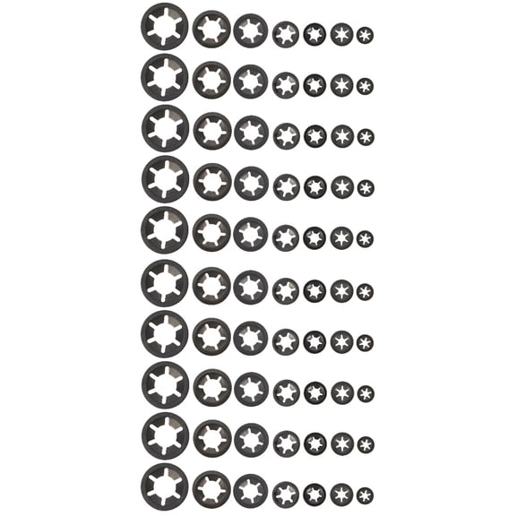 420 Pcs Bearing Clamp Retaining Clip Washers Quincunx Carbon Steel