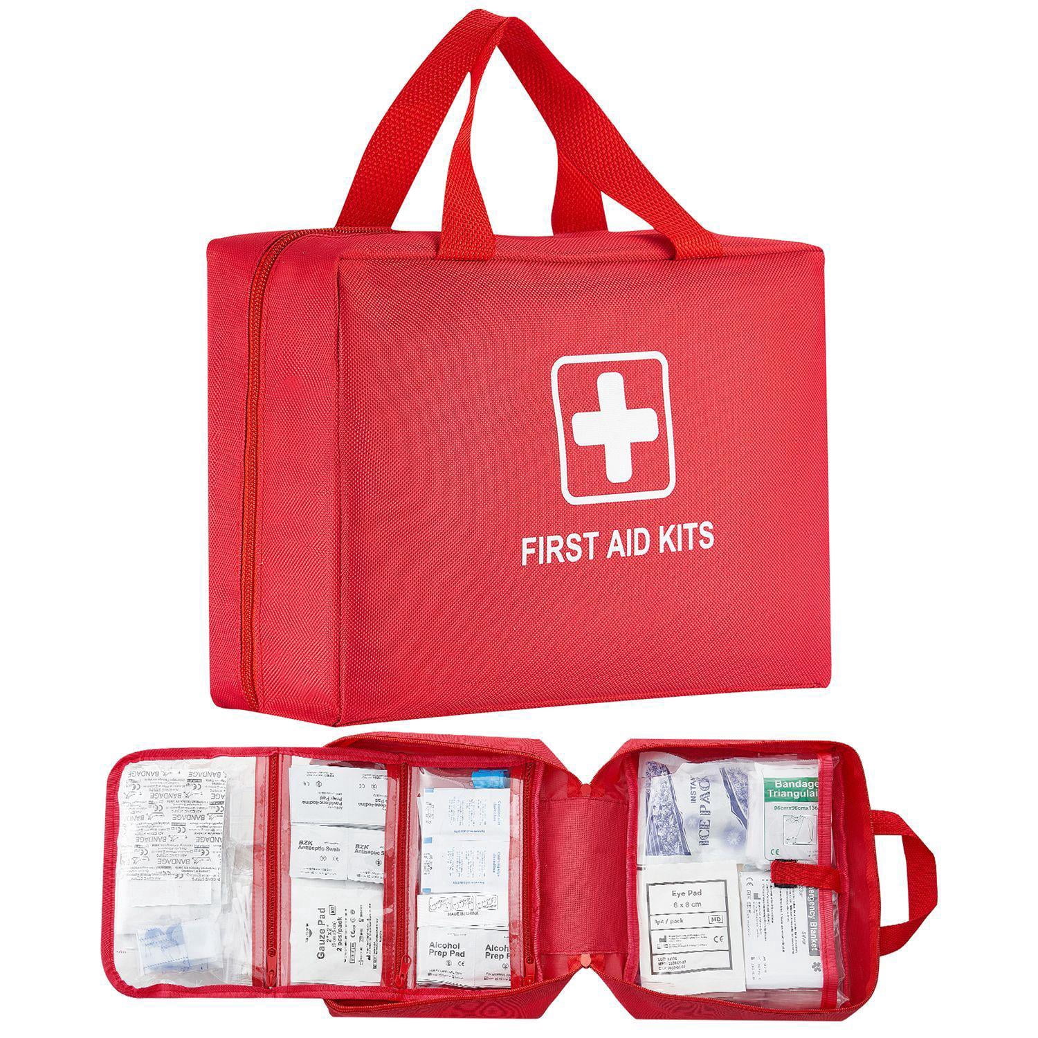 420 Piece 600D Nylon Large Survival First Aid Kit Emergency Medical Supplies for Home Car Office Travel Camping Truck Hiking Sports Vehicle Outdoor