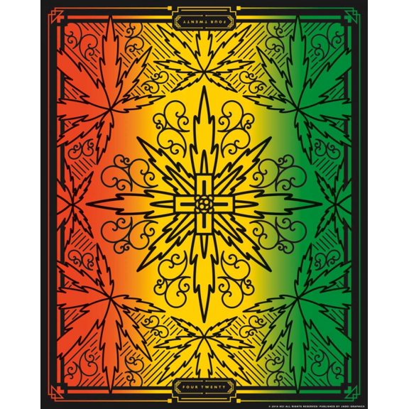 420 Rasta Poster Print by JJ Brando
