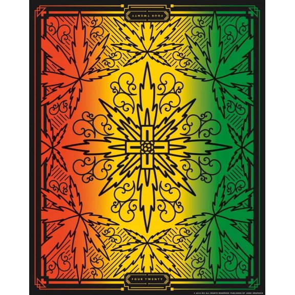 420 Rasta Poster Print by JJ Brando