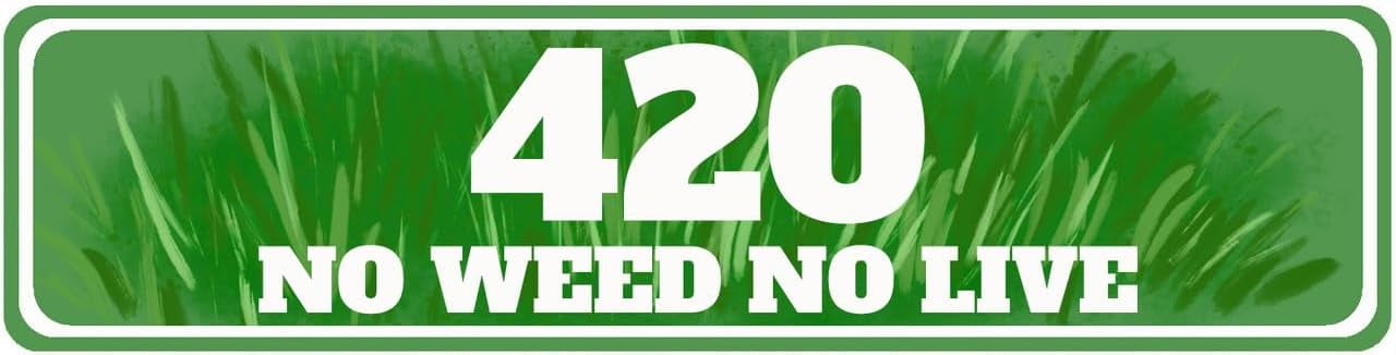 Weed Support Your Local Farmer Tin Sign - 8x12 Inch Retro Metal Wall Decor