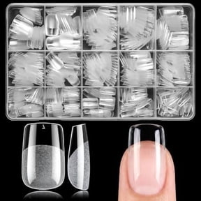 420 count Short Square Tips Clear Press Nails Short Nails Tips | Square Tips Full Cover Soft Gel Tips False Nails Artificial Fingernail for Gel Extensions