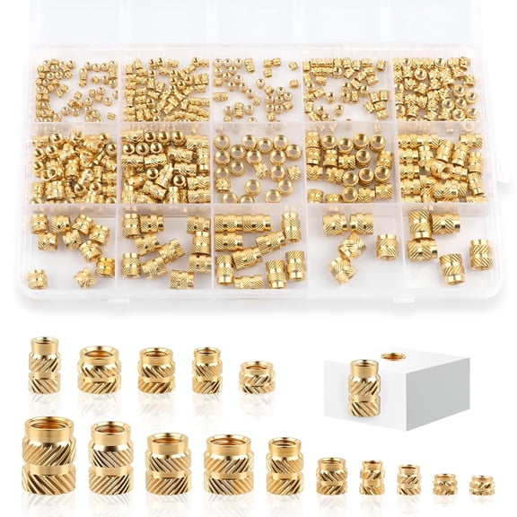 420 pieces of threaded inserts, 22.53456 brass heat-fit inserts for plastic, metric thread nut insert set for 3D printing components