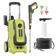 5350PSI 4.0GPM Electric Pressure Washer, Power Washer with 25FT High Pressure Hose and Independent Foam Tank for Yard, Balcony, Pavement, Fence, Brick, Wall, Pool, Boat Cleaning