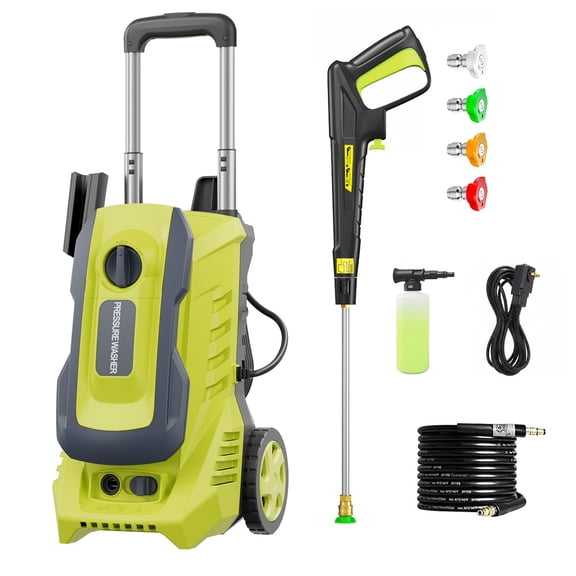4200 PSI 2.5 GPM Household All-Scenario Electric Pressure Washer, Premium Jet Cleaner Featuring 25FT Hose, Connect Spray Wand for Windows, Balcony, Pavement, Fence, Wall, Pool, Boat Cleaning