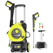 4200 PSI 2.5 GPM Upgraded Electric High Pressure Washer, Featuring 25FT High Pressure Hose, Ergonomic Spray Wand and Kit for Motorcycle, Deck, Yard, Stair, Wall, Sidewalk, Pool, Boat Cleaning
