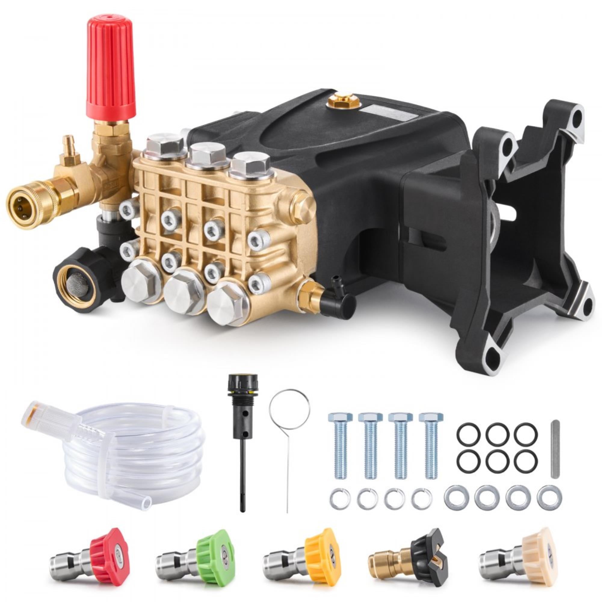 4200 PSI Pressure Washer Pump - 1 Shaft Horizontal Triplex Plunger, High Efficiency for Heavy-Duty Cleaning & Home Use, 4.2 GPM
