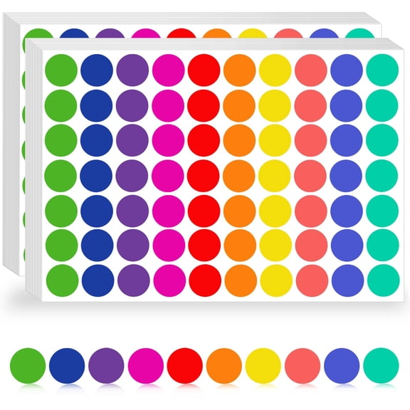 4200 Pcs Round Dot Stickers, 3/4 Inch Color Coding Labels, Circle Stickers for Organizing Office Files, Classroom Supplies, Home Teaching, Art Projects, Garage Sales, Multicolor