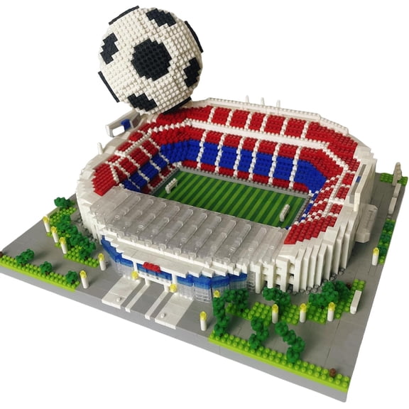 4200+pcs Barcelona Soccer Stadium with Soccer Ball Micro Mini Building Blocks Toy Set Creating an Exclusive Football Field, Proud Exhibits and Gift for Adult Fans, Challenging Artistic Works