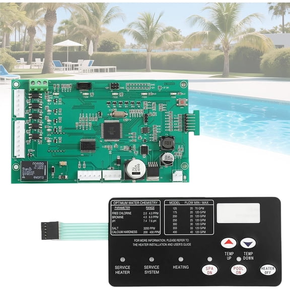 42002-0007S 461105 Control Board Kit Fits Pentair Mastertemp 200 250 300 400 Sta-Rite Max-E-Therm NA LP Series Pool Spa Heaters
