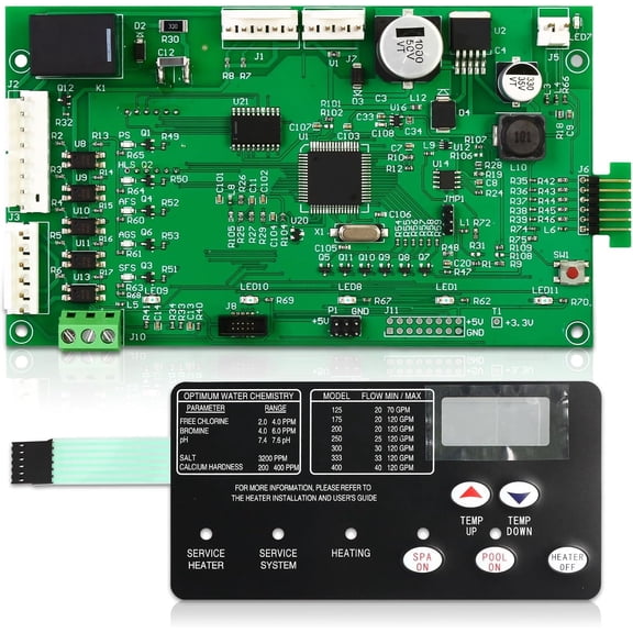 42002-0007S Control Board Kit for Pentair MasterTemp & Sta-Rite Max-E-Therm Pool Heaters - Replacement for 461105, NA/LP Series, Includes 472610Z Switch Membrane Pad (Upgraded)