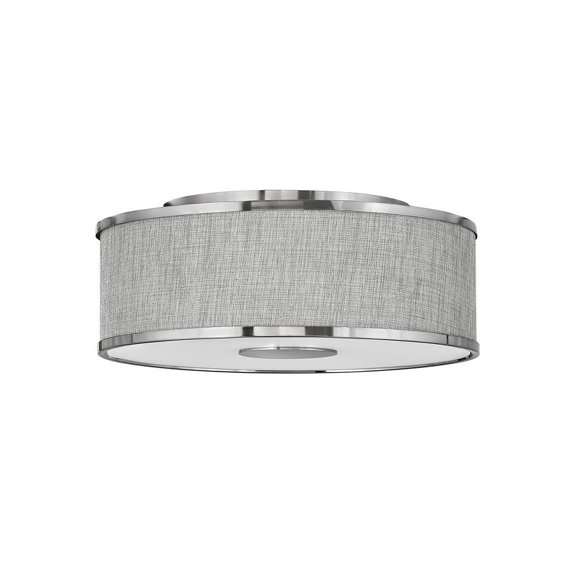 42007BN-Hinkley Lighting-Halo - 51W 3 LED Medium Flush Mount in Transitional Style - 18.25 Inches Wide by 7.25 Inches High-Brushed Nickel