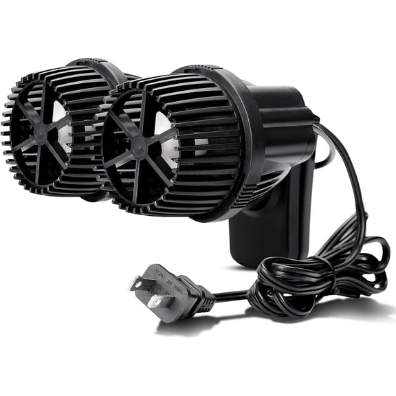 4200GPH Double Head Aquarium Circulation Pump, Quiet 12W Aquarium Wave Maker, with Strong Magnetic Suction Base, 360Adjustable Power Head, for 110~240 Gal Tank
